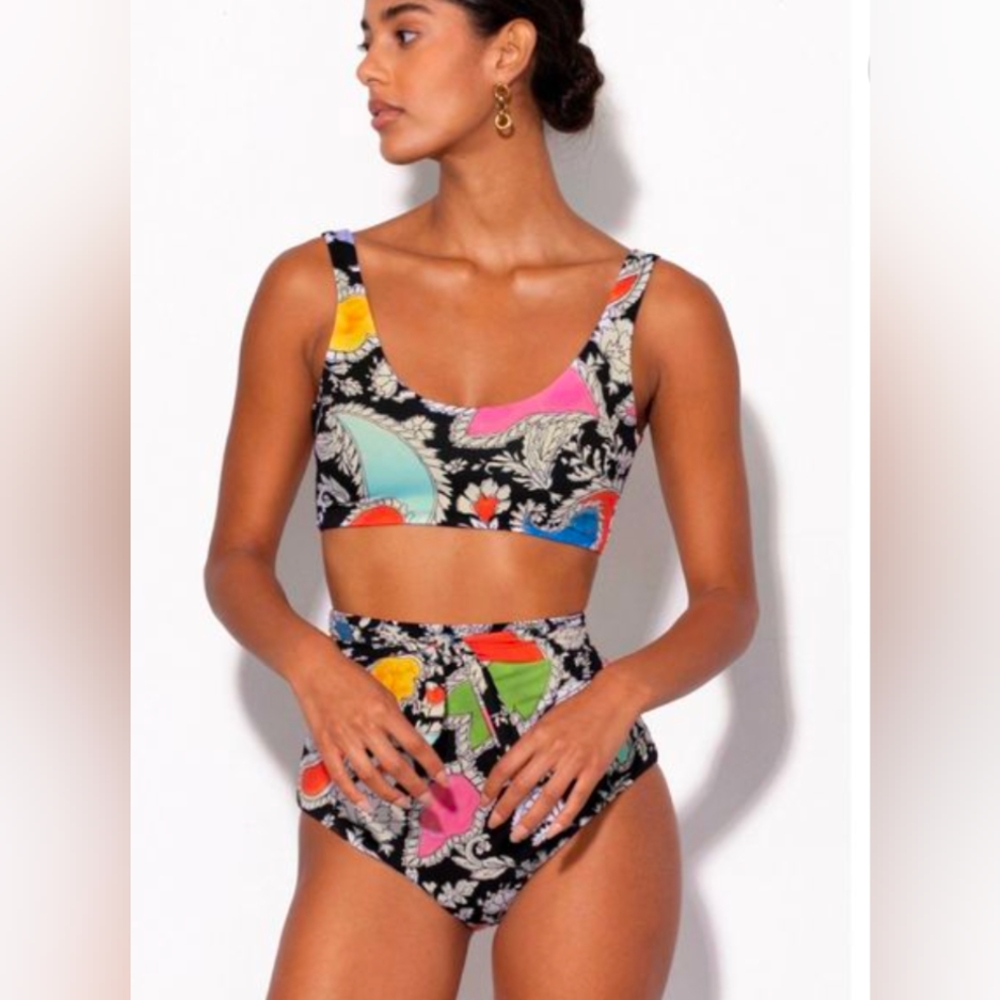 NWT Mara Hoffman Multicolor Bikini Set Swimsuit 2 Piece -
